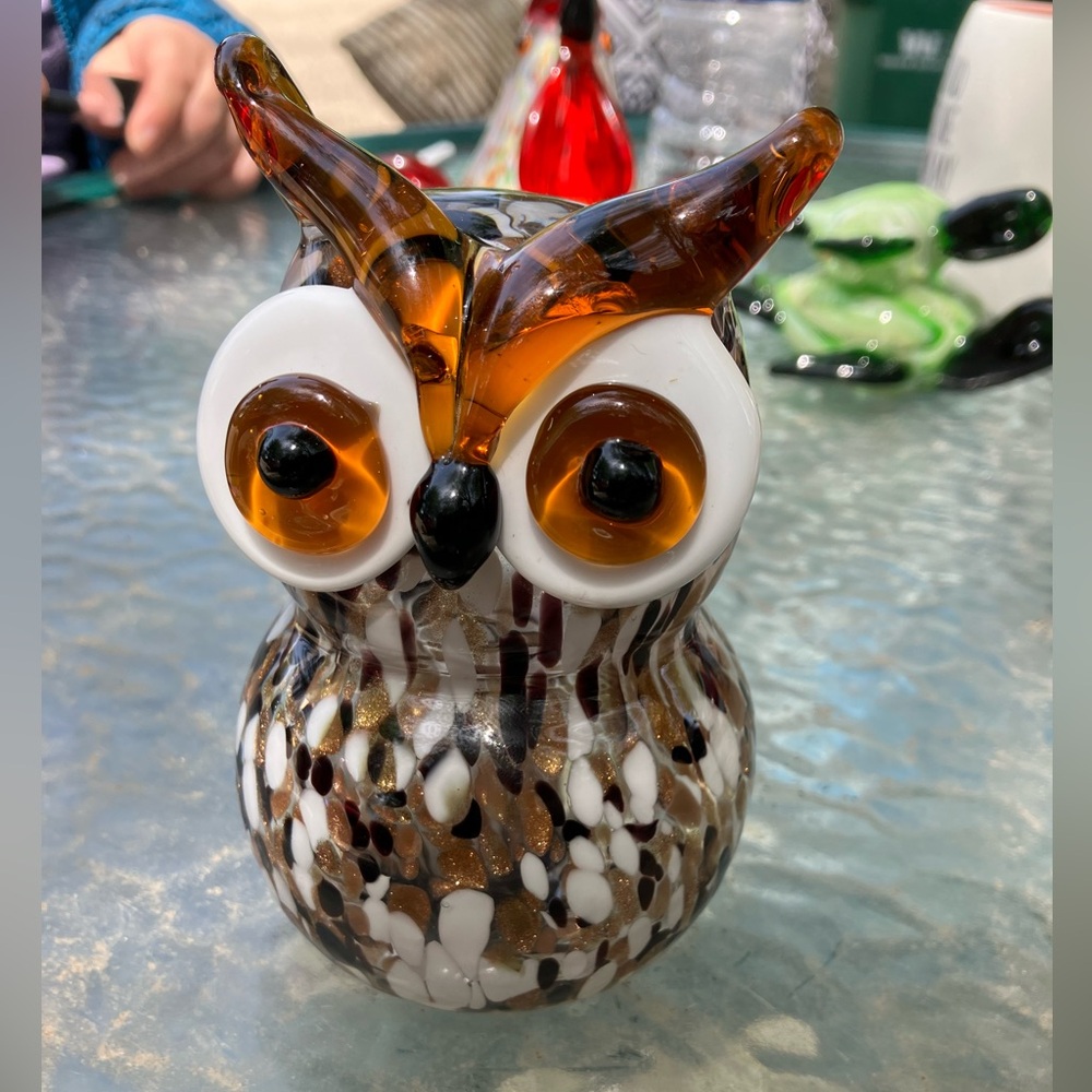 Owl Glass Paperweight